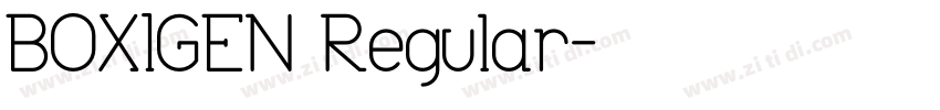BOXIGEN Regular字体转换